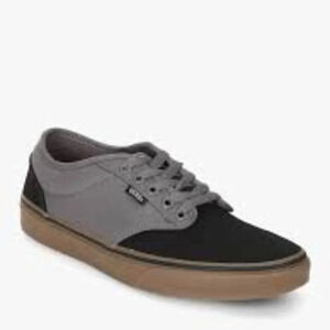 Vans‎ Atwood Low Top Canvas Black Lace-up Sneakers Skate Shoes Youth Size 3.0